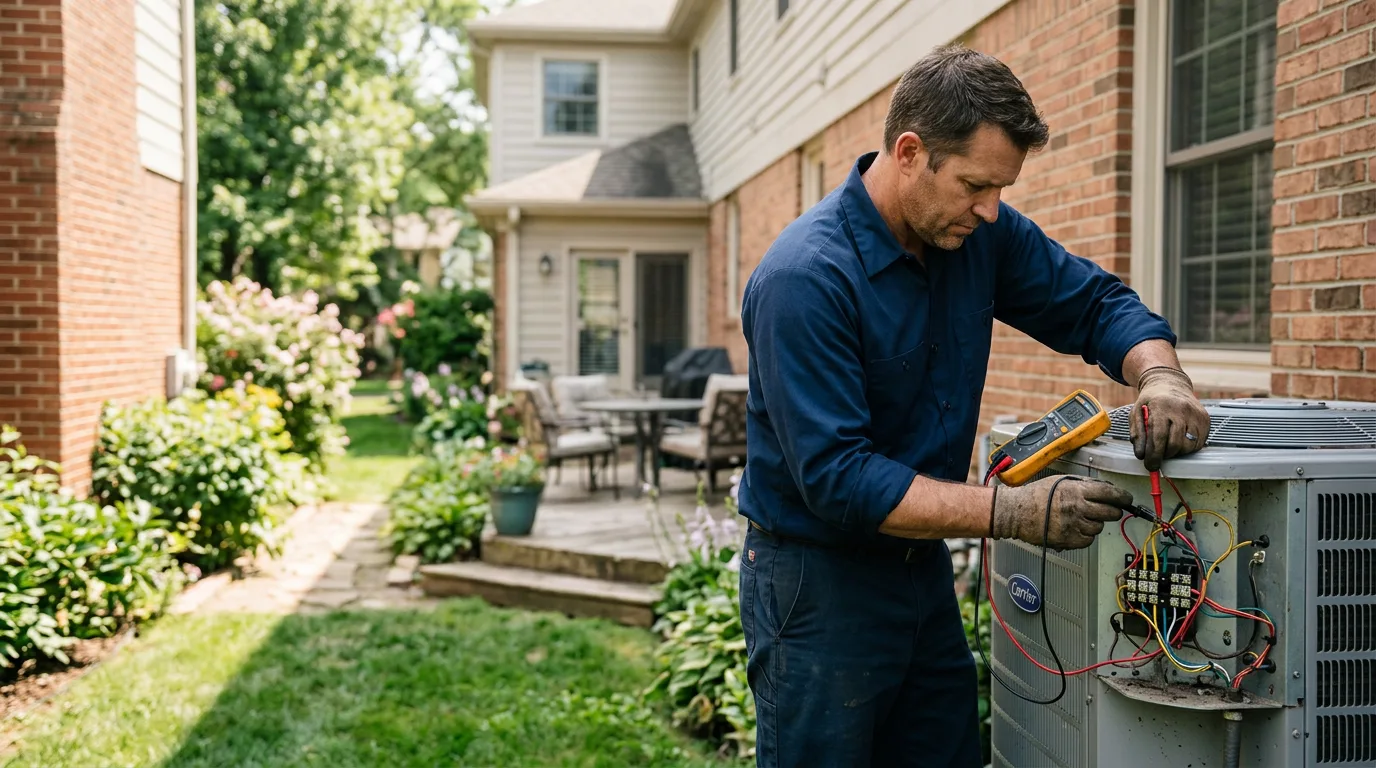 HVAC technician working near Peel, AR